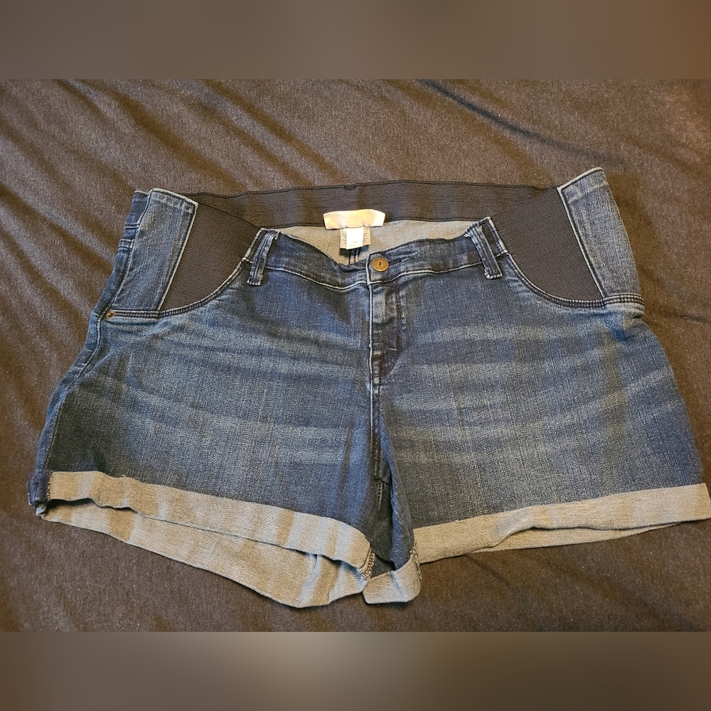 Isabel Maternity by Ingrid & Isabel Dark Blue Denim Shorts